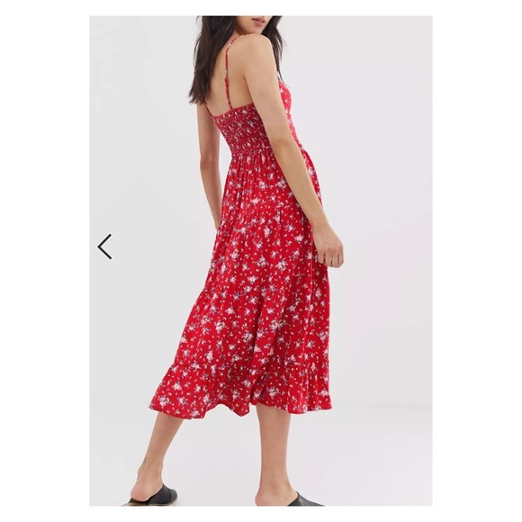 Band Of Gypsies Floral Tiered Midaxi Dress XS - Picture 4 of 12